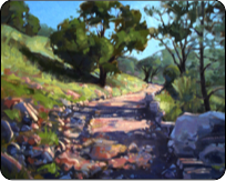 oil painting. landscape, Arizona trail